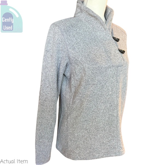The North Face Gray Toggle Collar Fleece Sweater Pullover Size Medium 🩶 - Picture 7 of 7